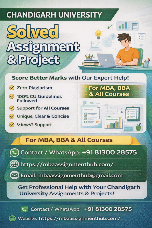 Chandigarh University Unique assignment & Project