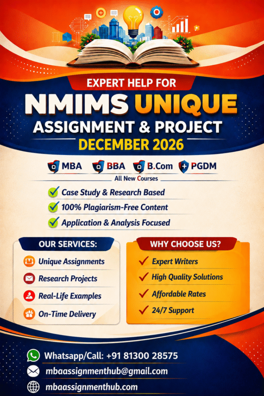 NMIMS Unique Assignment December 2026