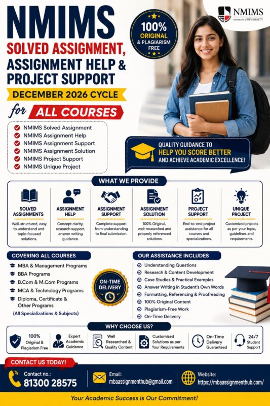 NMIMS Solved Assignment December 2026