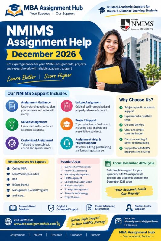 NMIMS Assignment Help December 2026: Solved, Customized & Project Support