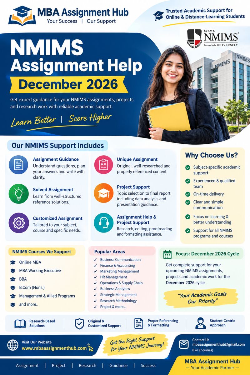 NMIMS Assignment Help December 2026: Solved, Customized & Project Support